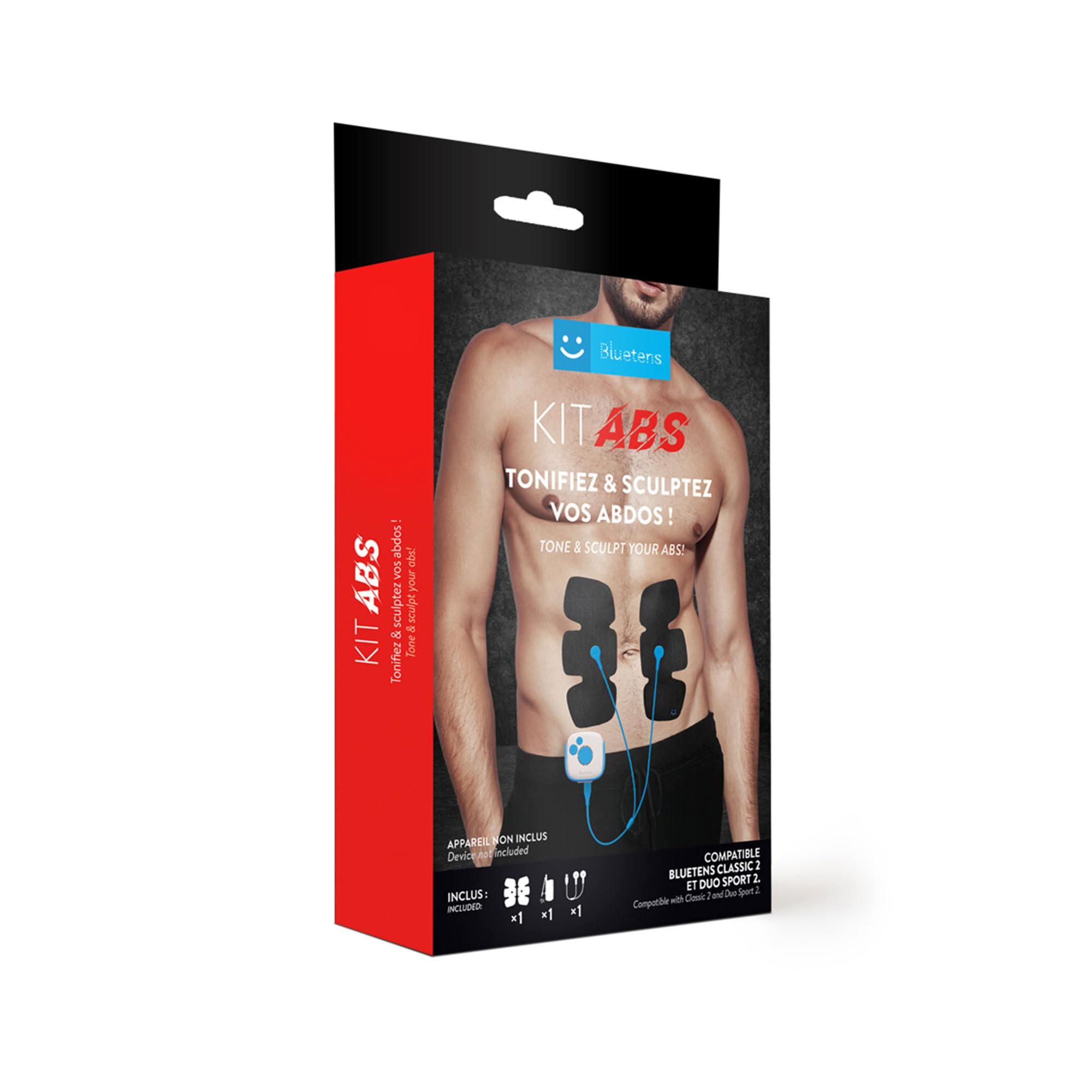 bluetens-abs-kit-kit-lectrostimulation-abdos-avec-clip-ceinture-et-c-ble-20-cm image 1